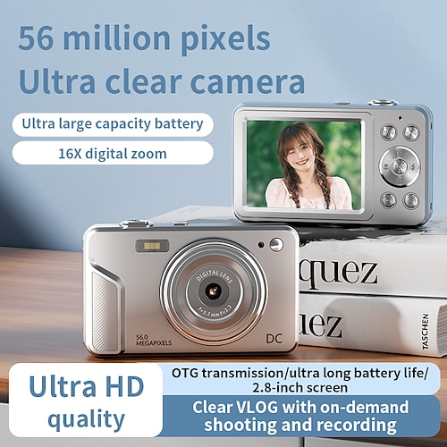 HD 2,8 Zoll IPS Bildschirm Digitalkamera mit AF Autofokus Foto- und Video tragbare Digitalkamera für Studenten Valentinstagsgeschenk Image