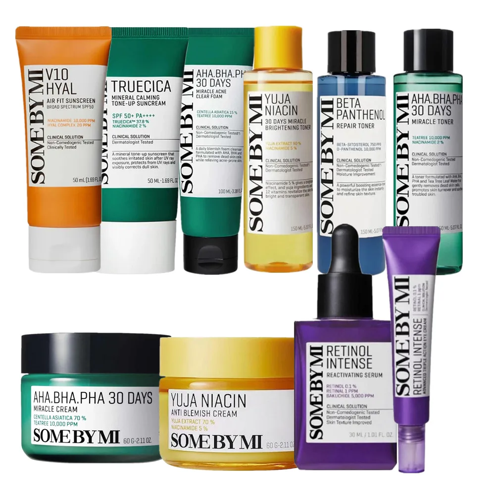 Koreanische SOME BY MI Gesichtspflegeprodukte Teebaumessenz Toner Creme Reiniger Serum Centella Sonnenschutz Nährende Ölkontrolle Image
