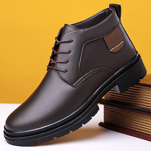 Marineblaue Herren-Schnürschuhe, elegantes Design, hochwertiges Kunstleder, bequem und stilvoll, geeignet für Business- und formelle Anlässe Image