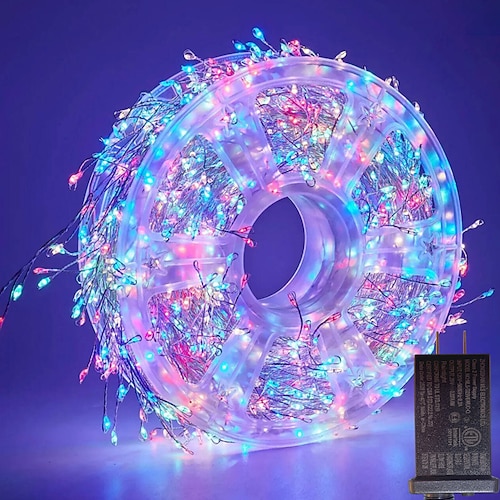 Knallkörper Kupferdraht Lichterkette Feenlichter 8 Modi Niederspannungs Sicherheitsstecker Festival Hochzeits Party Atmosphäre Dekorative Licht Requisiten 3/6/10/15/30/50M Image