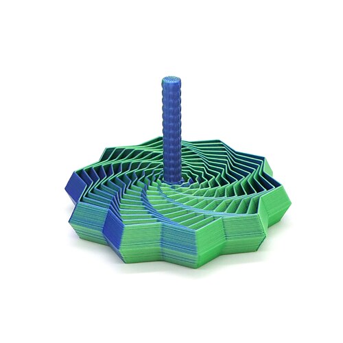 Fidget-Stern mit Griff, hypnotischer visueller und akustischer Effekt, Stressabbau-Spinner, 3D-gedrucktes Schreibtischspielzeug Image