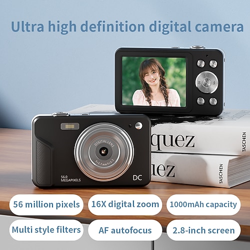 HD 2,8 Zoll IPS Bildschirm Digitalkamera mit AF Autofokus Foto- und Video tragbare Digitalkamera für Studenten Valentinstagsgeschenk Image