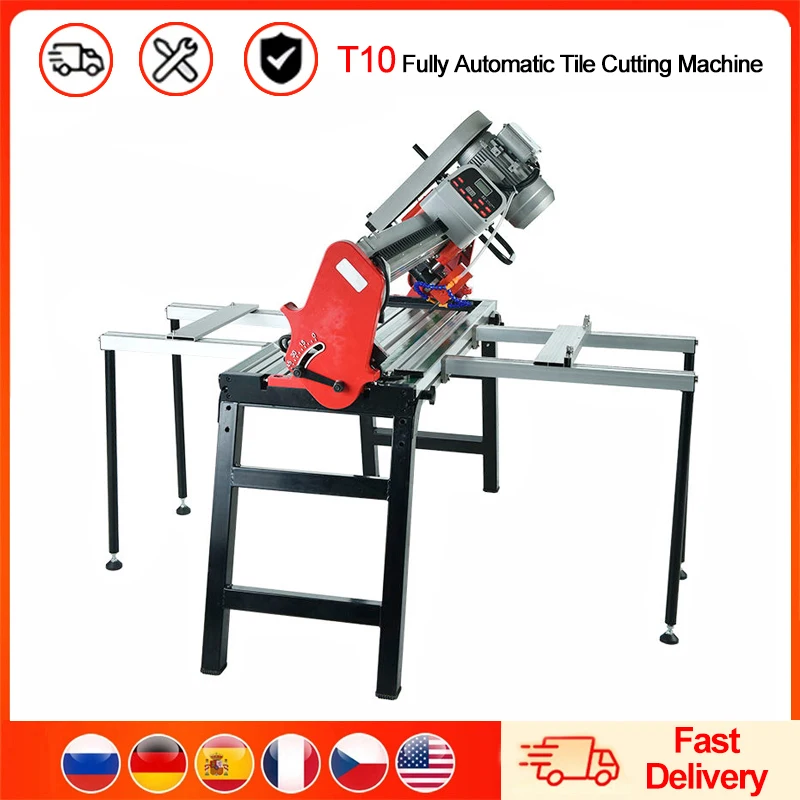 2500 W vollautomatische elektrische Fliesenschneidemaschine 45 Grad Anfas-, Kanten-, Nuten- und Wasserstrahl-Steinschneidemaschine Image