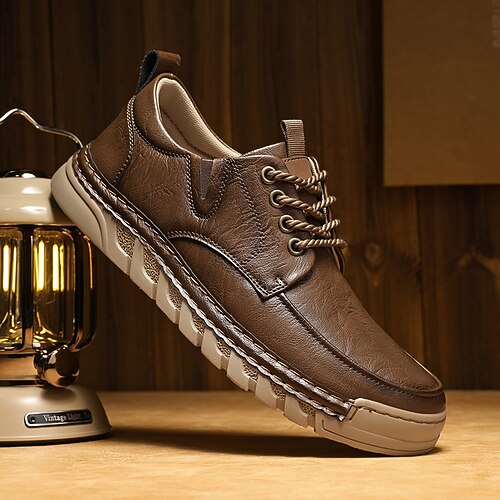 Braune Herren-Wanderschuhe mit gepolsterter Innensohle – leicht, atmungsaktiv und stützend für Wandern, Reisen und Outdoor-Abenteuer Image