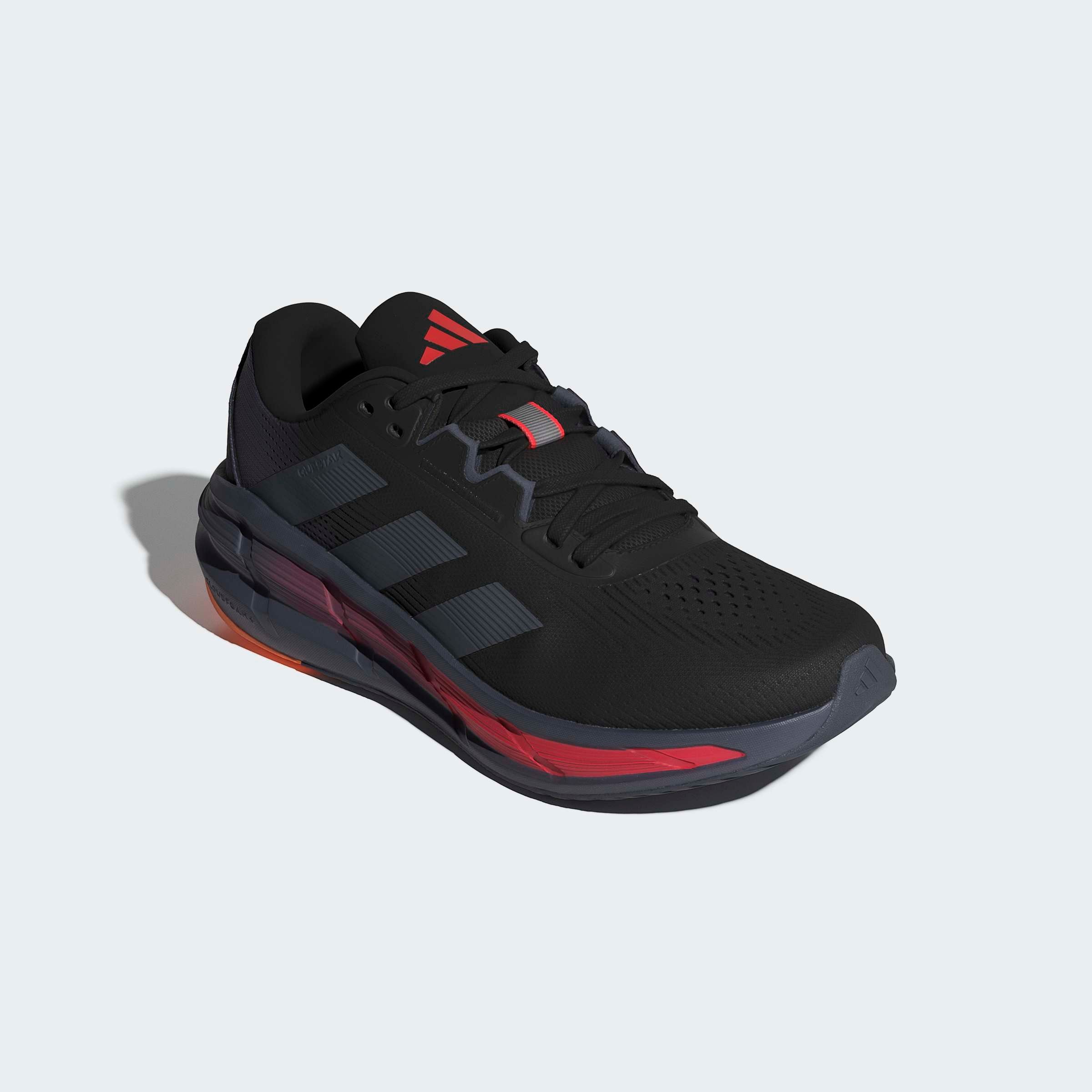 Laufschuh ADIDAS PERFORMANCE "QUESTAR 3", Damen, Gr. 44,5, core schwarz, onix, lucid rot, Synthetik, Textil, Schuhe Laufschuh
