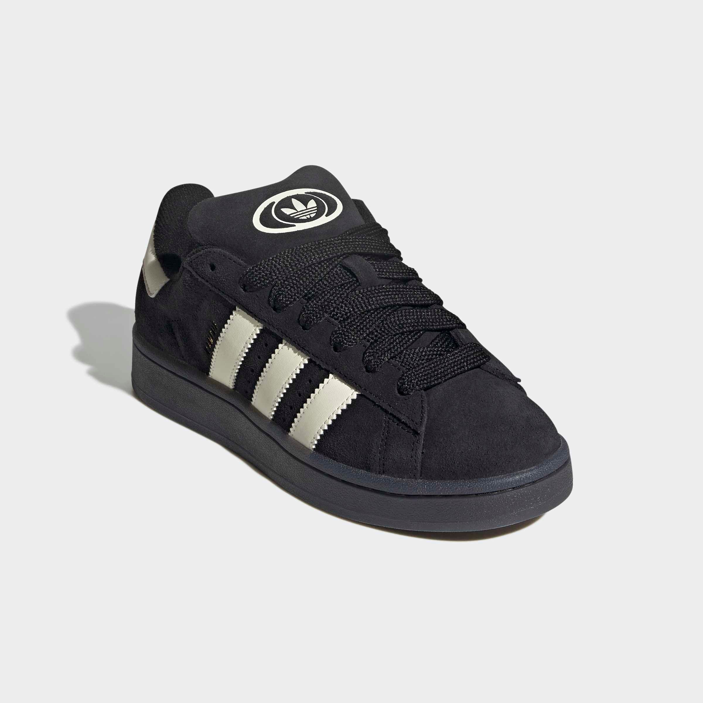 Sneaker ADIDAS ORIGINALS "CAMPUS 00S", Damen, Gr. 41, core schwarz, cream weiß, gold metallic, Leder, Schuhe Sneaker