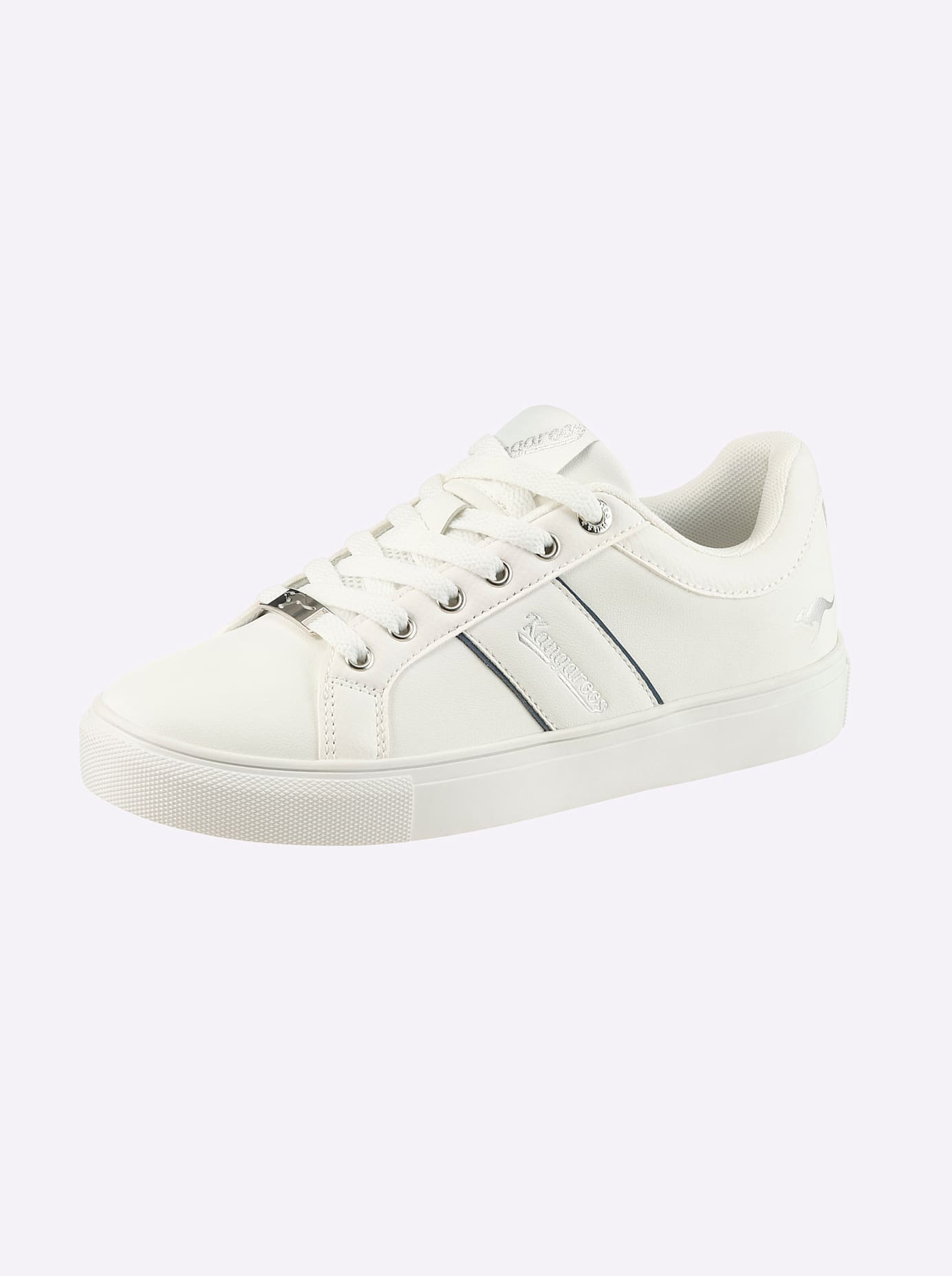 Sneaker KANGAROOS, Damen, Gr. 42, weiß, Lederimitat, Schuhe Sneaker