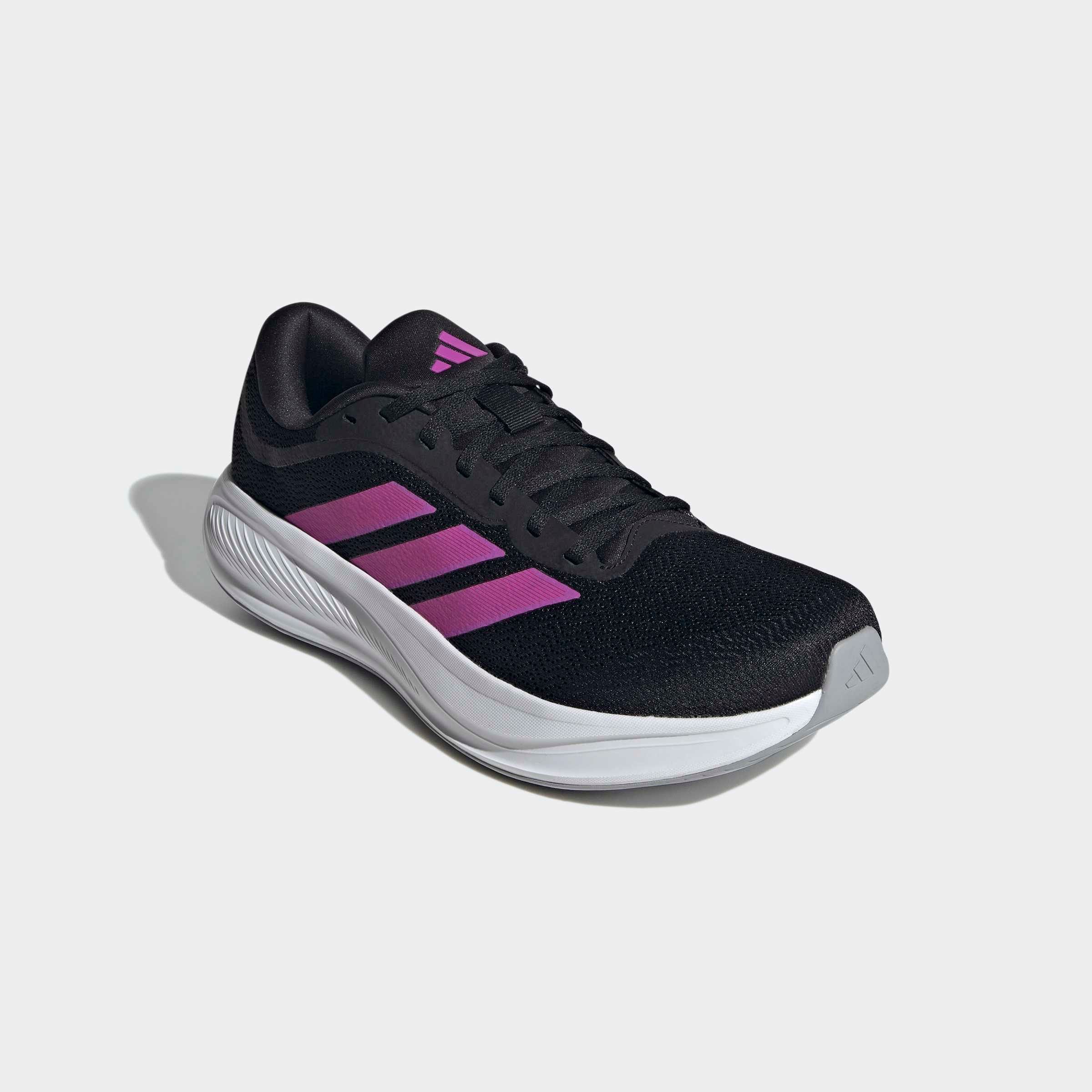 Laufschuh ADIDAS PERFORMANCE "RESPONSE RUNNER 2", Damen, Gr. 38,5, core schwarz, lucid rot, lila burst, Synthetik, Textil, Schuhe Laufschuh