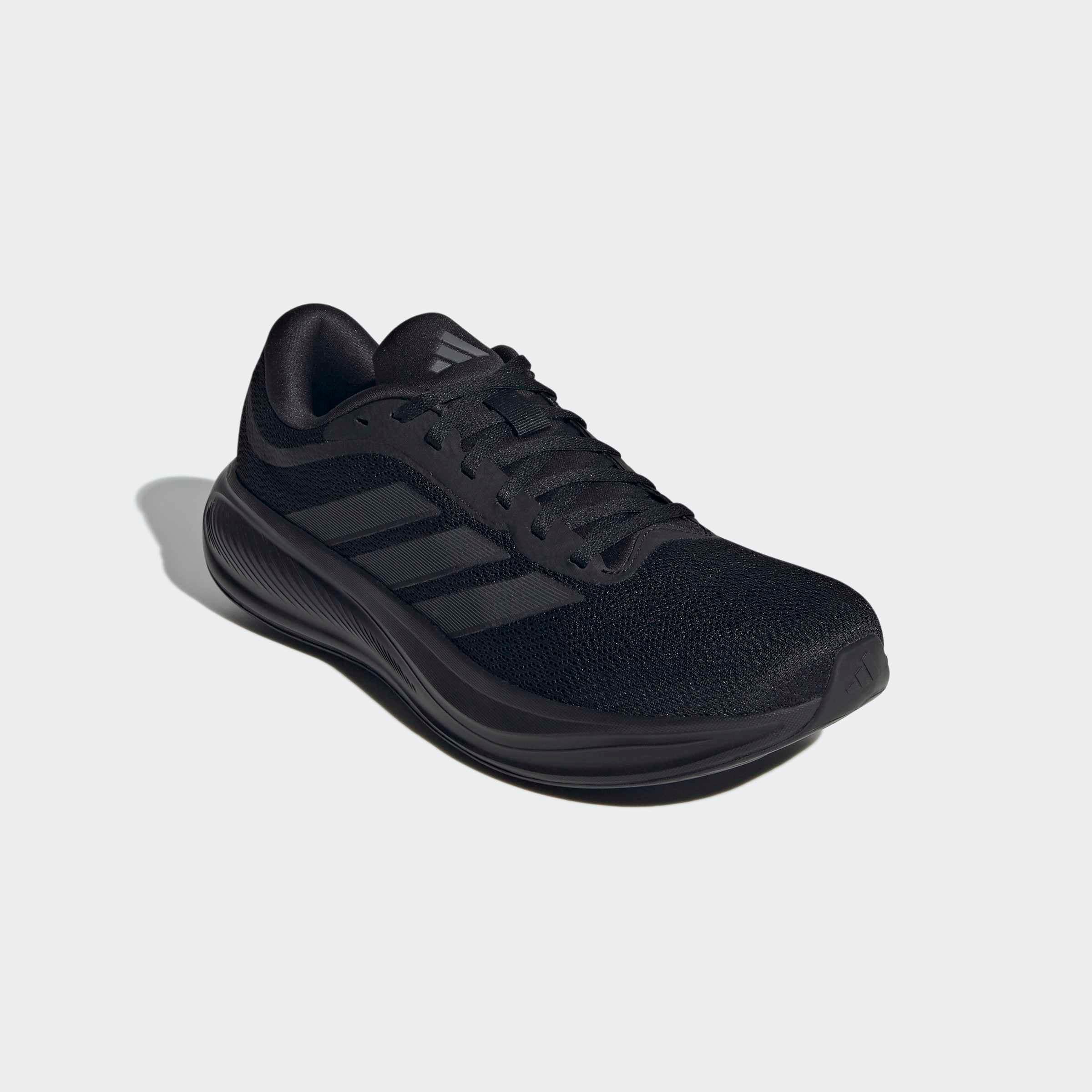 Laufschuh ADIDAS PERFORMANCE "RESPONSE RUNNER 2", Damen, Gr. 45, core schwarz, core schwarz, grau five, Synthetik, Textil, Schuhe Laufschuh