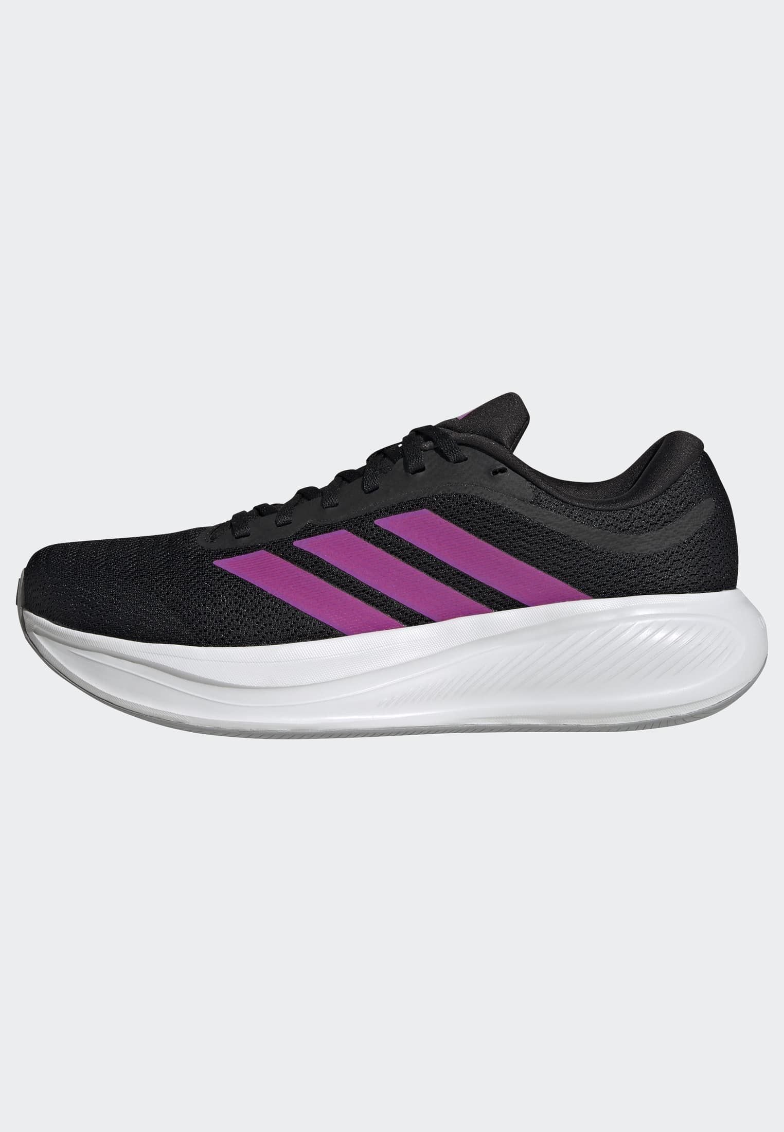 Laufschuh ADIDAS PERFORMANCE "RESPONSE RUNNER 2", Damen, Gr. 40,5, core schwarz, lucid rot, lila burst, Synthetik, Textil, Schuhe Laufschuh