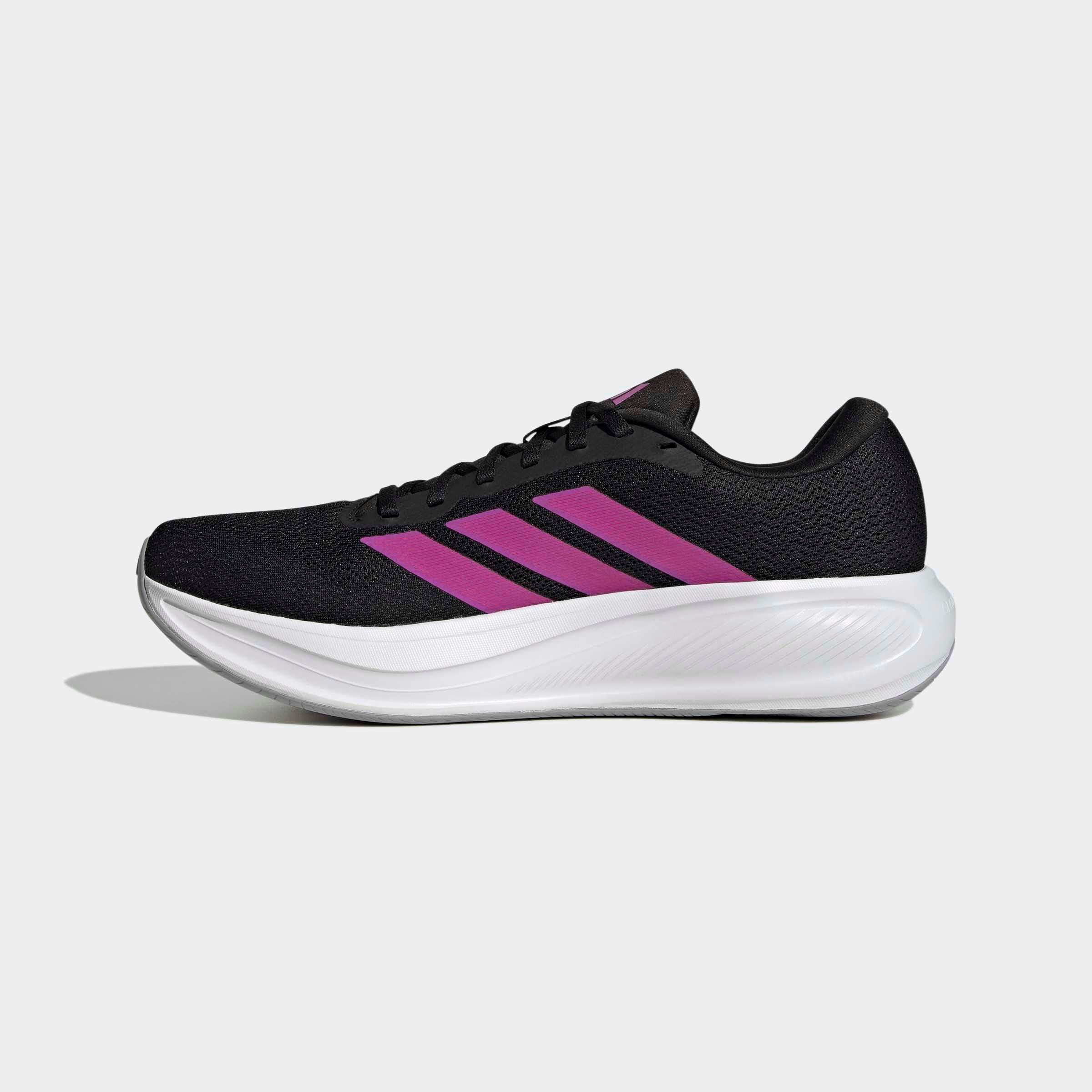 Laufschuh ADIDAS PERFORMANCE "RESPONSE RUNNER 2", Damen, Gr. 39, core schwarz, lucid rot, lila burst, Synthetik, Textil, Schuhe Laufschuh