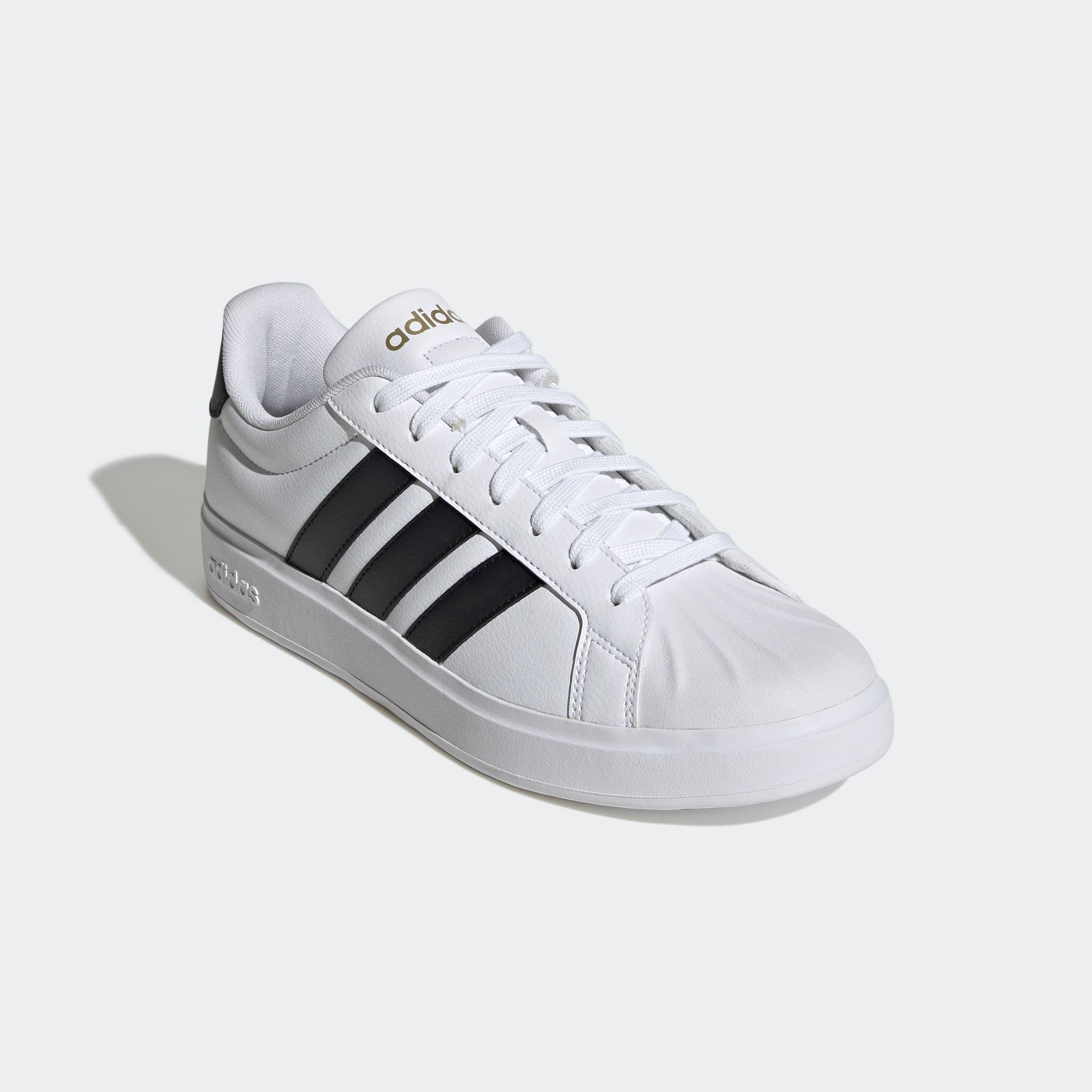Sneaker ADIDAS SPORTSWEAR "STREETTALK", Damen, Gr. 43, cloud weiß, core schwarz, gold metallic, Synthetik, Schuhe Sneaker