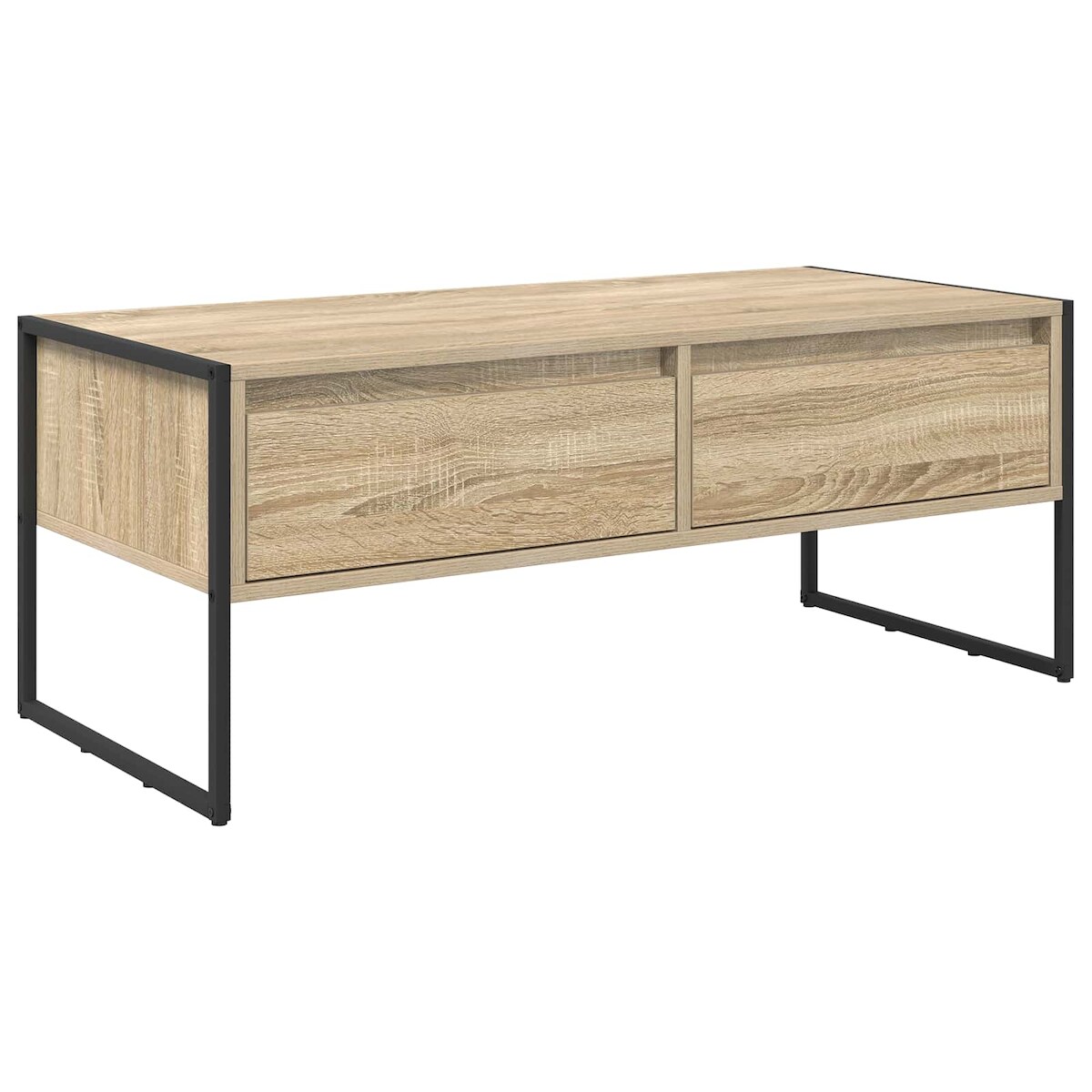 vidaXL Couchtisch mit Schubladen Sonoma 100 x 46 x 40 cm Holzwerkstoff Image