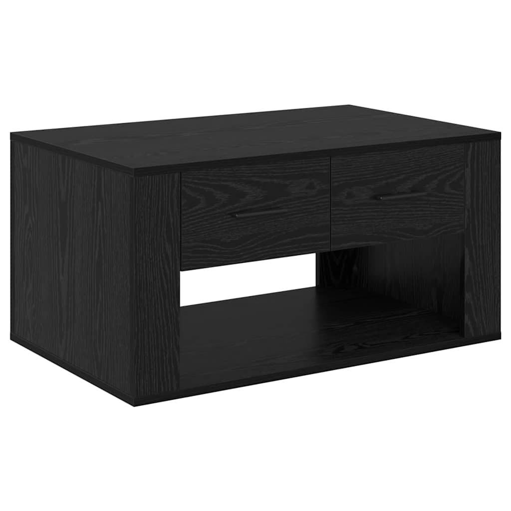 vidaXL Couchtisch Schwarz Eichen-Optik 80 x 50 x 40 cm Holzwerkstoff Image