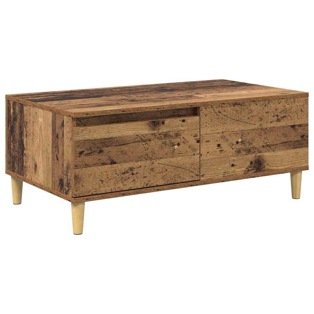 vidaXL Couchtisch mit Schubladen Altholz 90 x 50 x 35 cm Holzwerkstoff Image