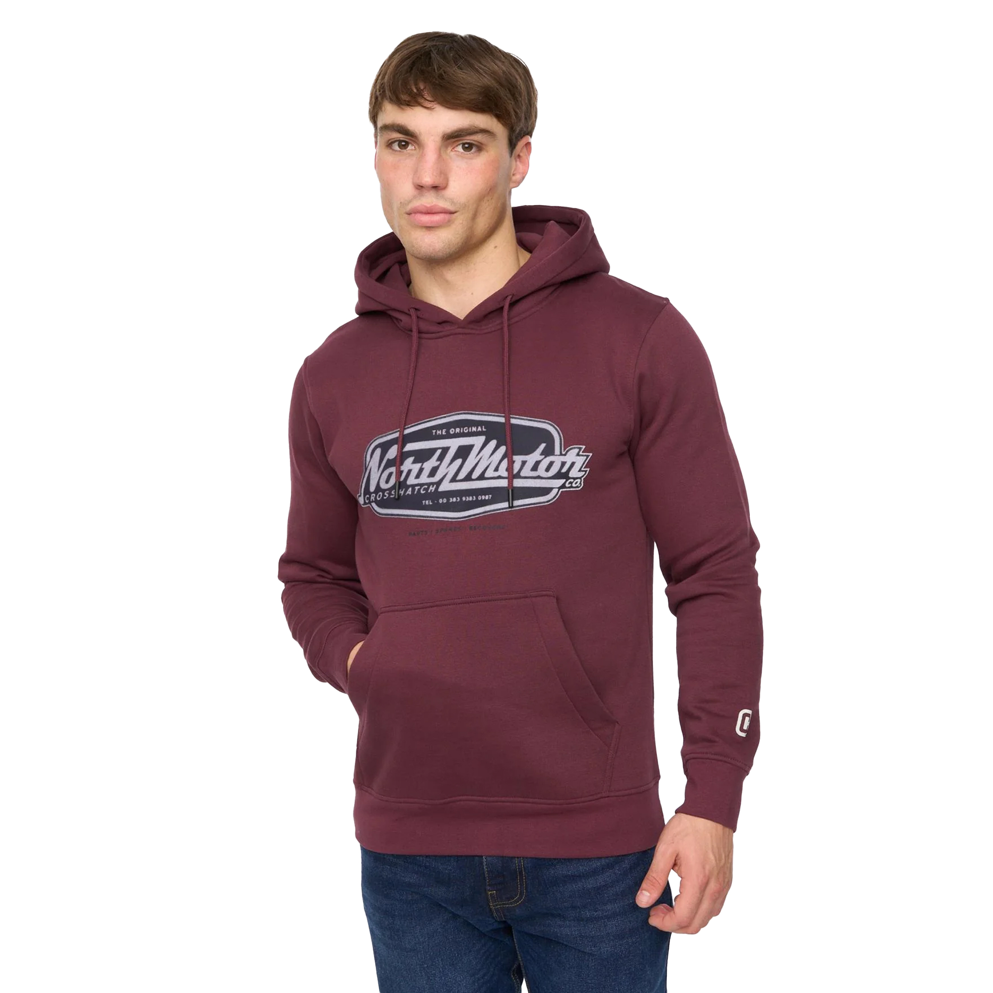 Crosshatch - "Hellmere" Kapuzenpullover für Herren (Rum Rosinen) Image