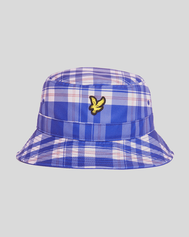 Lyle & Scott Fischerhut mit Schottenkaromuster - Blau Image