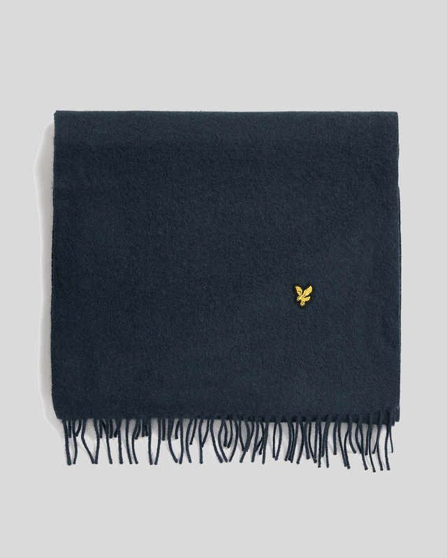 Lyle & Scott Schal aus Lammwollmischung - Marineblau Image