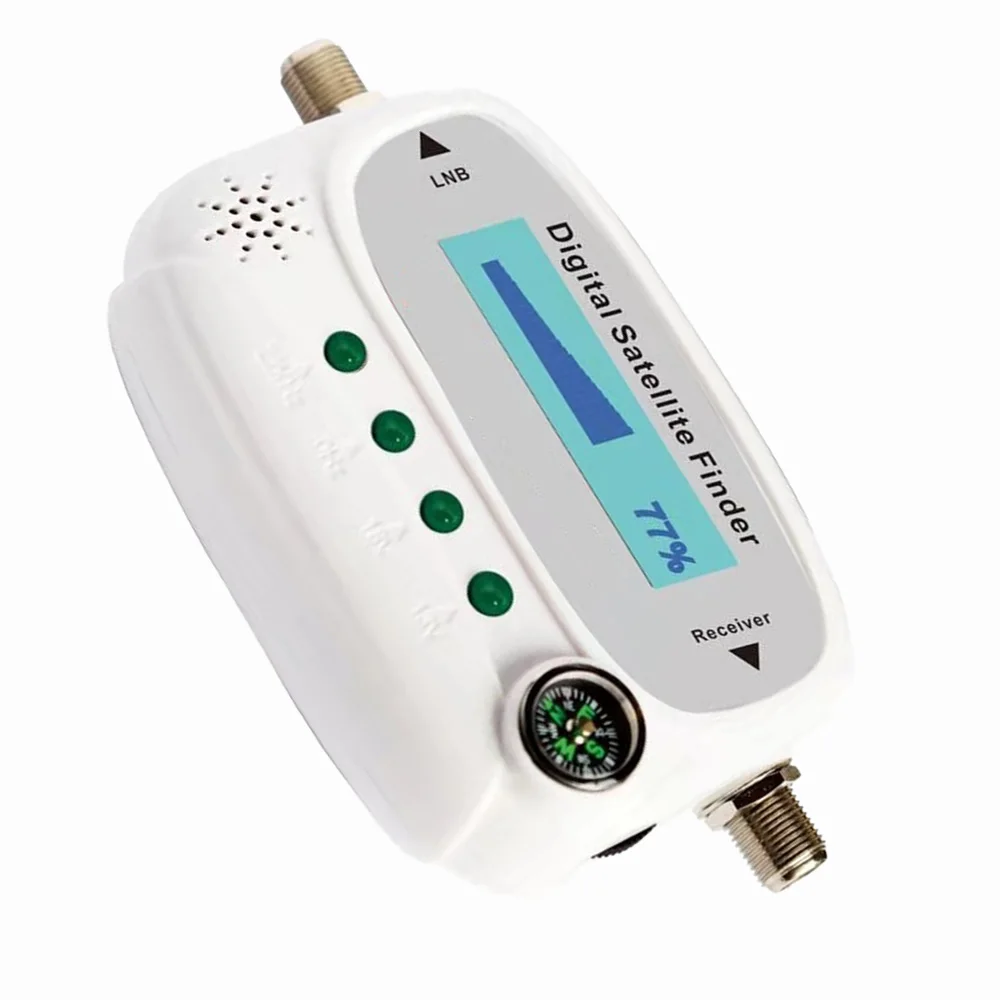 SF08 LED détecteur de Satellite numérique récepteur Satlink récepteur de Signal TV HD décodeur Sat Satfinder avec boussole 4 indicateur LED