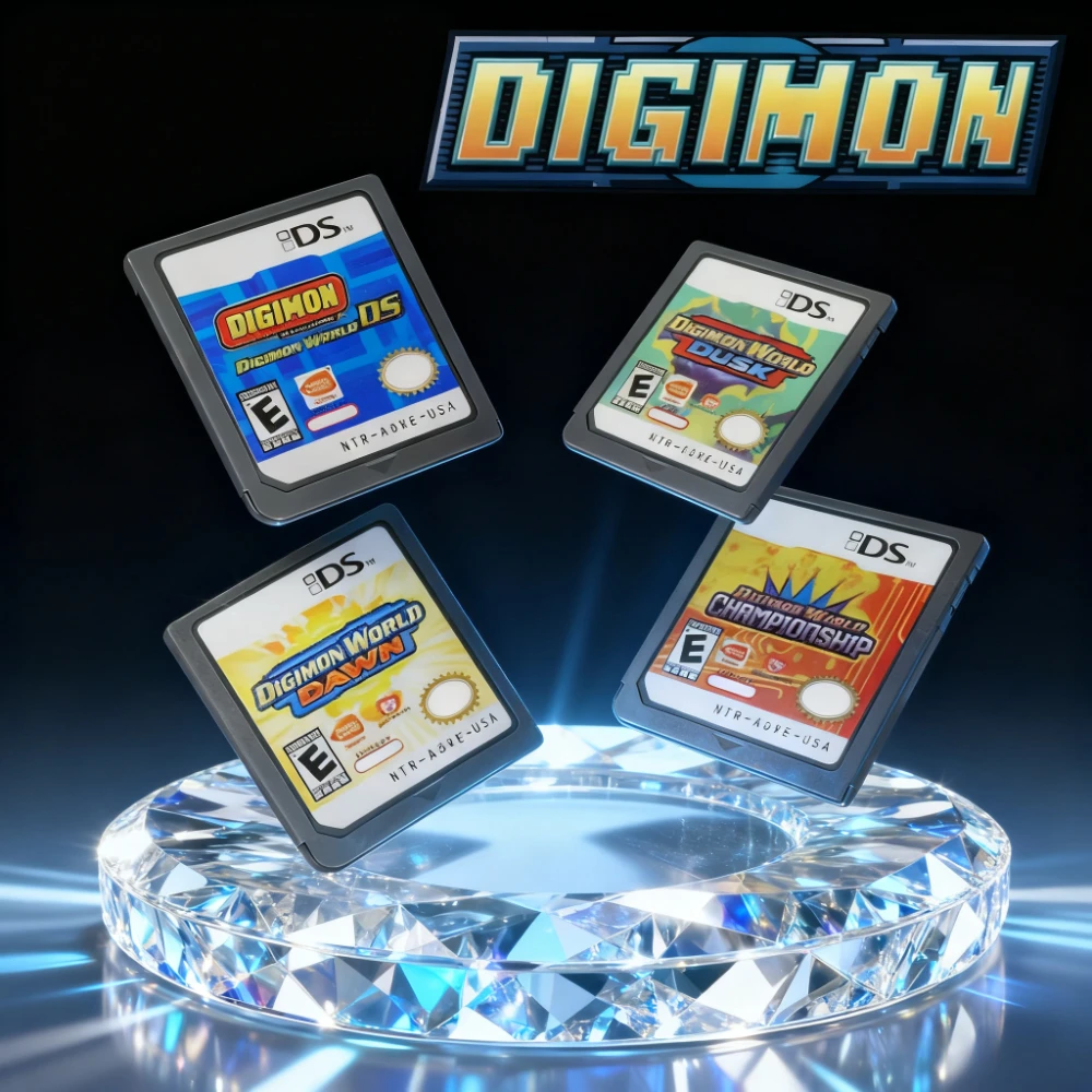DS jeu Digimon série de cartes mondiales championnat/Digimon World DS/Digimon World Dusk carte de Console de jeu vidéo pour NDS 3DS