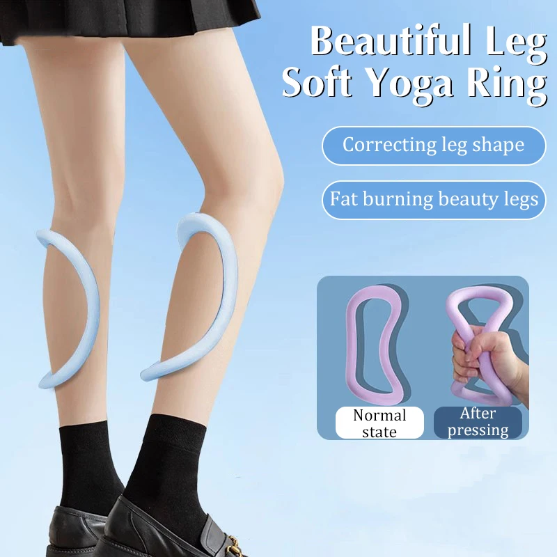 1Pc Yoga Ring Fitness Stretch Relaxation Pilates TPR Soft Fascia Stretch Fitness Fascia Massage Training Yoga Circle Equipment
