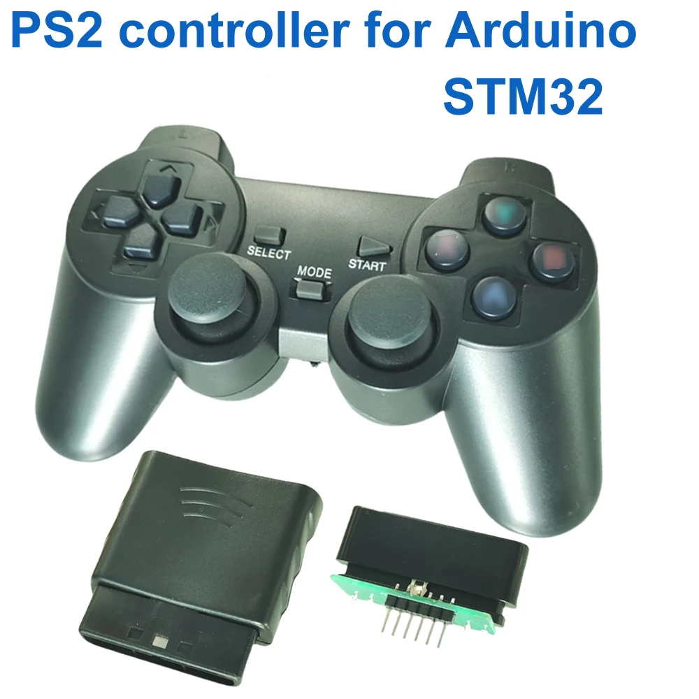 Arduino 2,4G Wireless PS2 Controller Gamepad Joystick mit Empfänger Dual Shock Motor STM32 Roboter Arm Mecanum Rad Roboter Auto Kit Image
