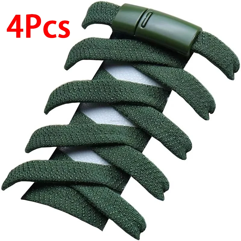 Magnetische verriegelbare Schnürsenkel ohne Bänder, elastische Schnürsenkel für Turnschuhe, Kinder und Erwachsene, flach, ohne Krawatte, Schnürsenkel, Schuhzubehör Image