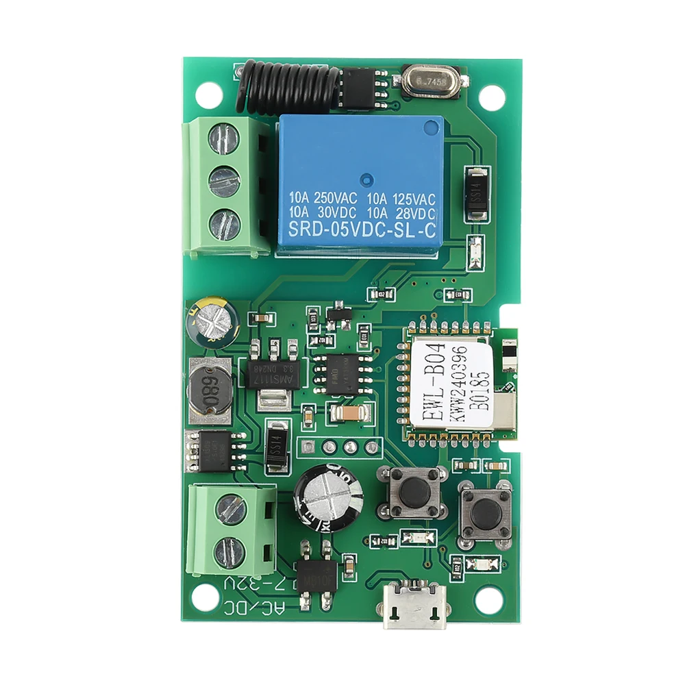 Ewelink Wifi RF433 Selbstsichernde Relais Garagentor Offen Modul 1 Weg DC 7-32 V Drahtlose Fernbedienung schalter Alexa Googole Hause Image