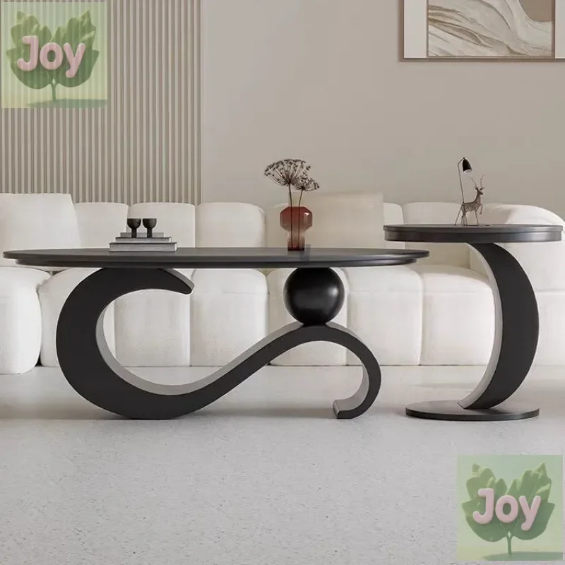 Rock Plate Oval Couchtisch Licht Luxus modernes Wohnzimmer Zuhause einfaches minimalistisches Schlafzimmer Mutter und Kind Couchtisch Zuhause