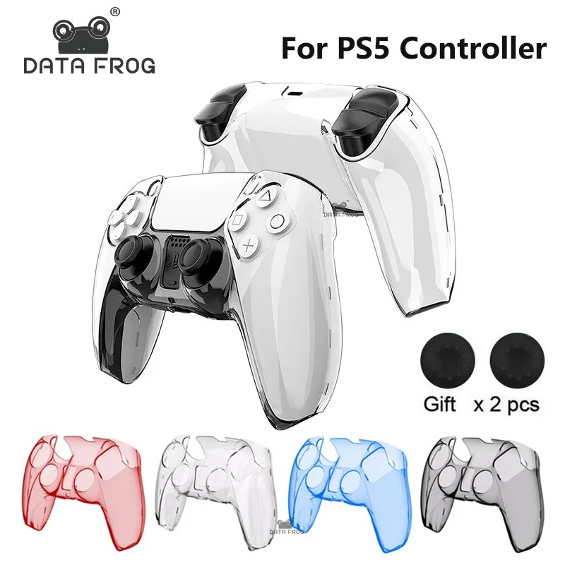 DATA FROG Hard PC Clear Case Transparente Schutzhülle für PS5-kompatibles Controller-Zubehör Image