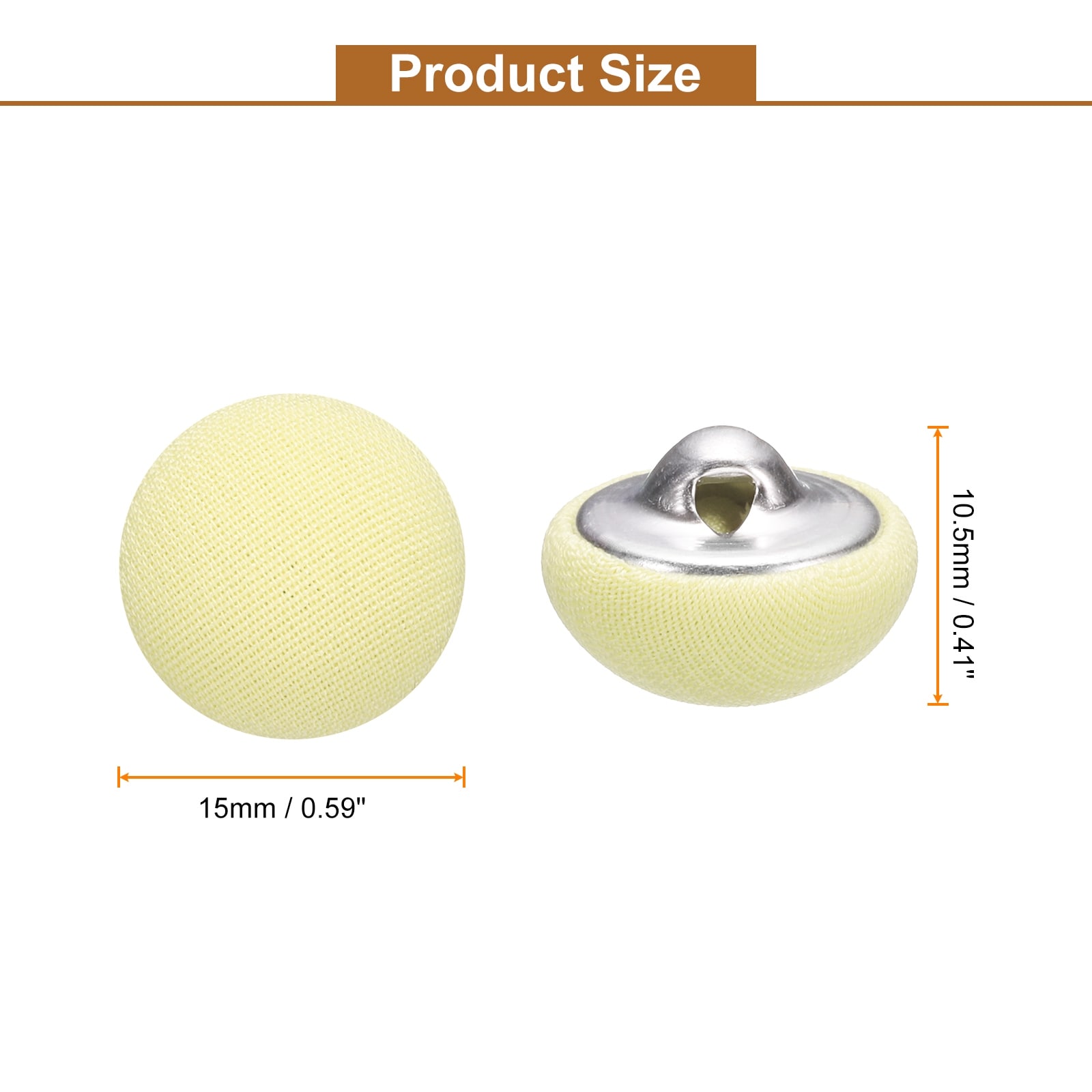 Fabric Cloth Covered Buttons Round Metal Shank Sewing Buttons Craft Replacement Buttons for Clothing Decoration DIY Accessories