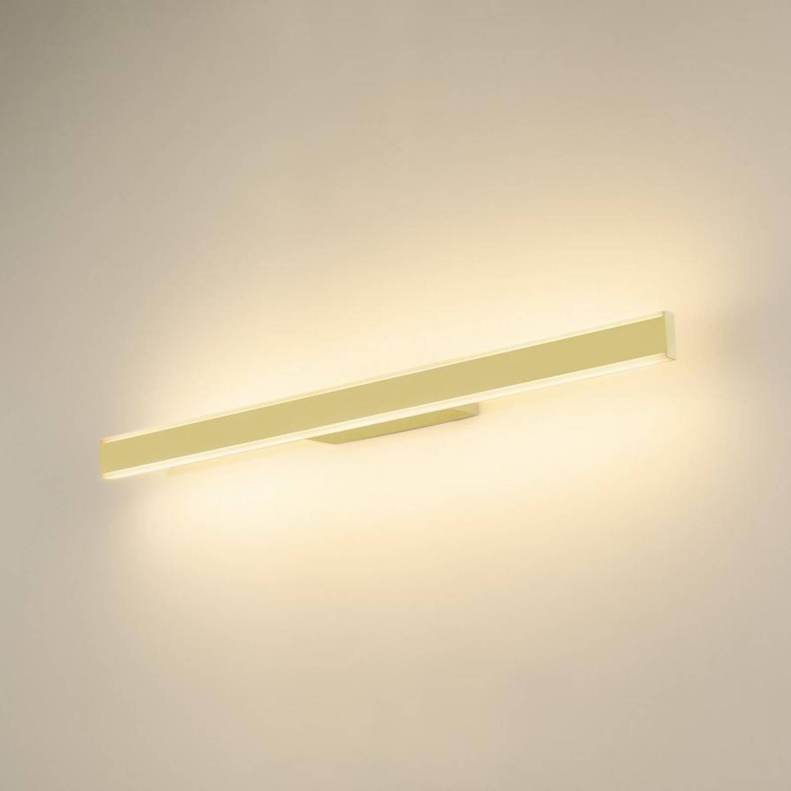 SLV Wandlampe One Linear, dimmbar, messing / gold, für Badezimmer, Aluminium, Modern, Wandleuchte, Wandlampe Bad