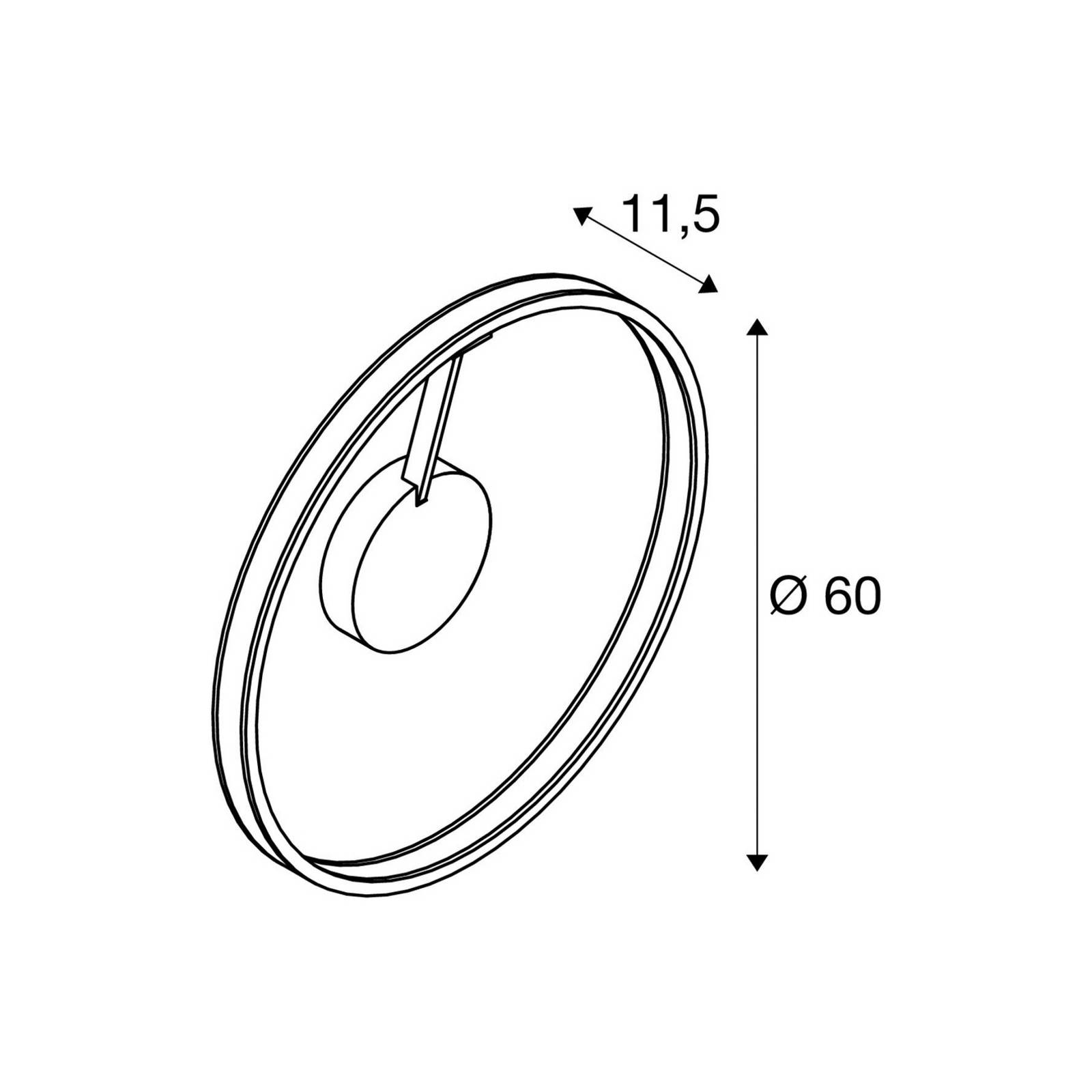 SLV LED Deckenlampe One, dimmbar, schwarz, für Wohn- / Esszimmer, Aluminium, Modern, LED Deckenleuchte