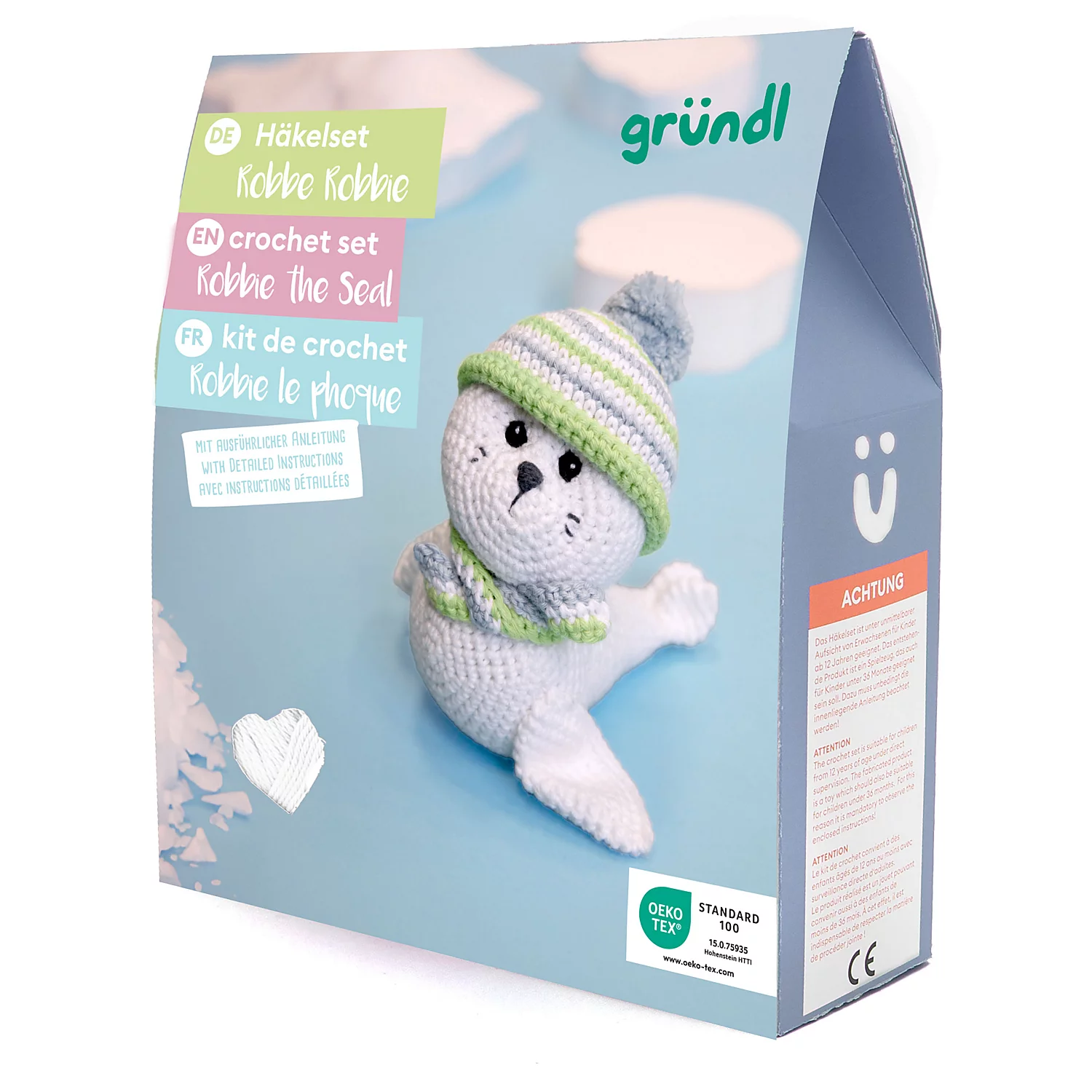 gründl Kit créatif de crochet "Robbie le phoque"