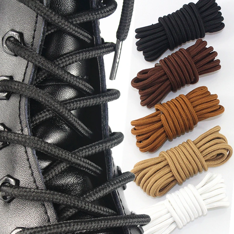1 Paar klassische, solide, runde Schnürsenkel aus strapazierfähigem Polyester für Schuhe, Stiefel, Turnschuhe, 21 Farben, erhältlich in 70 cm, 90 cm, 120 cm, 150 cm Image