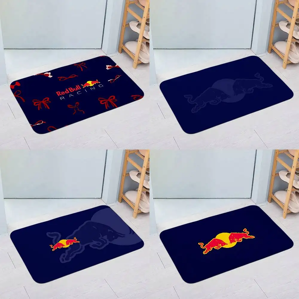 Cool R-Red-B-Bulls Floor Mat Bathroom Absorbent Mat Simple Door Dirt-resistant Mat Home Kitchen Mat Foot Mat Entry Mat