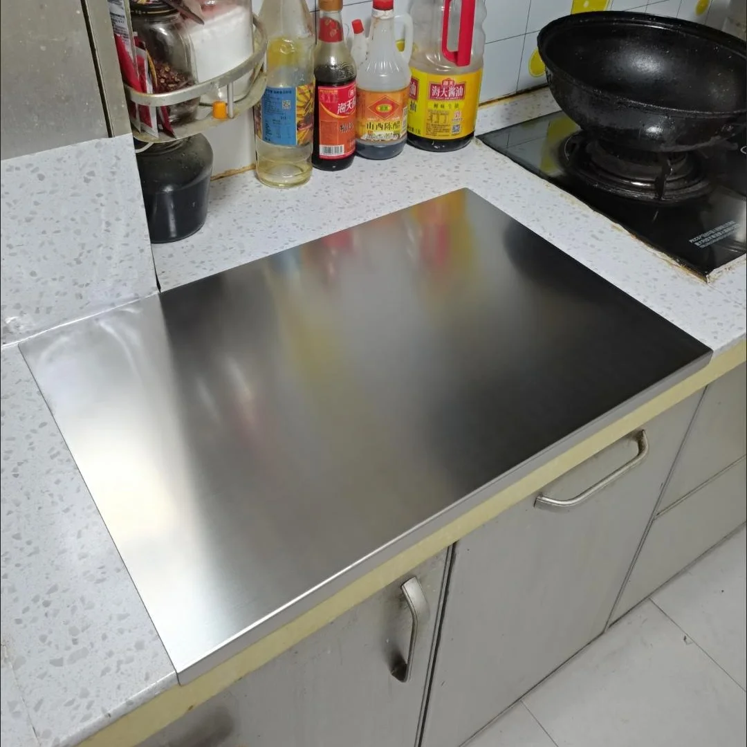 Schneidebrett aus Edelstahl 304, kratzfestes Schneidebrett für die Küche, Mehrzweck-Schneideblock für die Küche Image