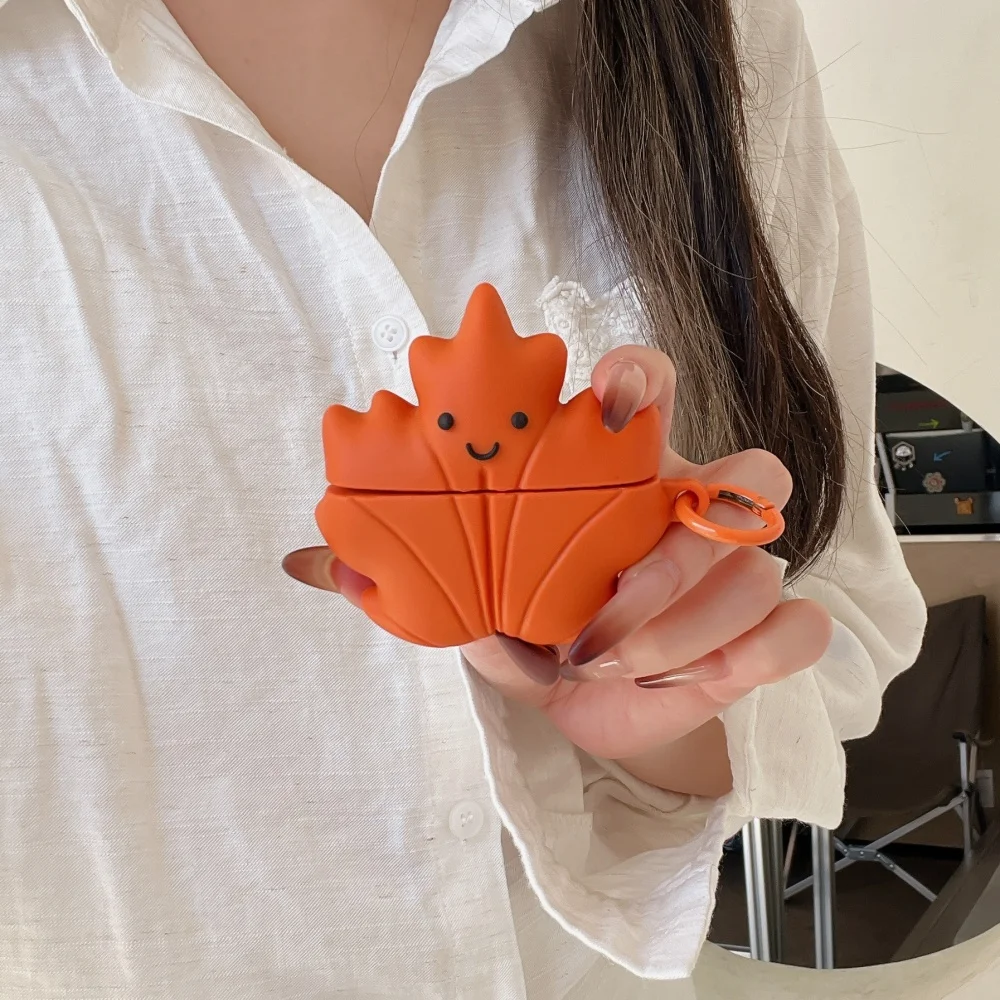 [5D91] Niedlicher Ginkgoblatt-Ahornblatt-Ausdruck, geeignet für AirPods4 Schutzhülle Pro 3. Generation Schutzhülle Neu Image