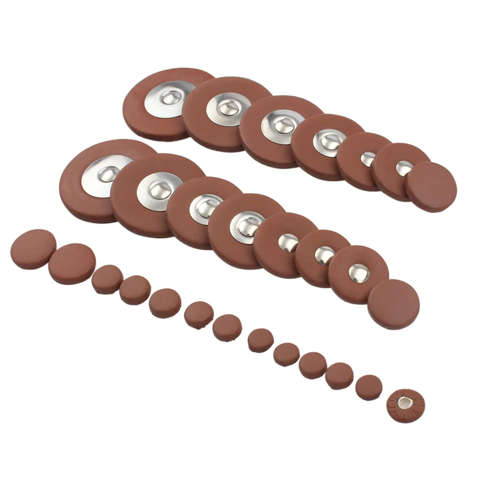 Saxophon Pads Holzblasinstrument Zubehör Universal Taste Leder Pads für Tenor Alto Sopran Sax Musikinstrument Teile Image