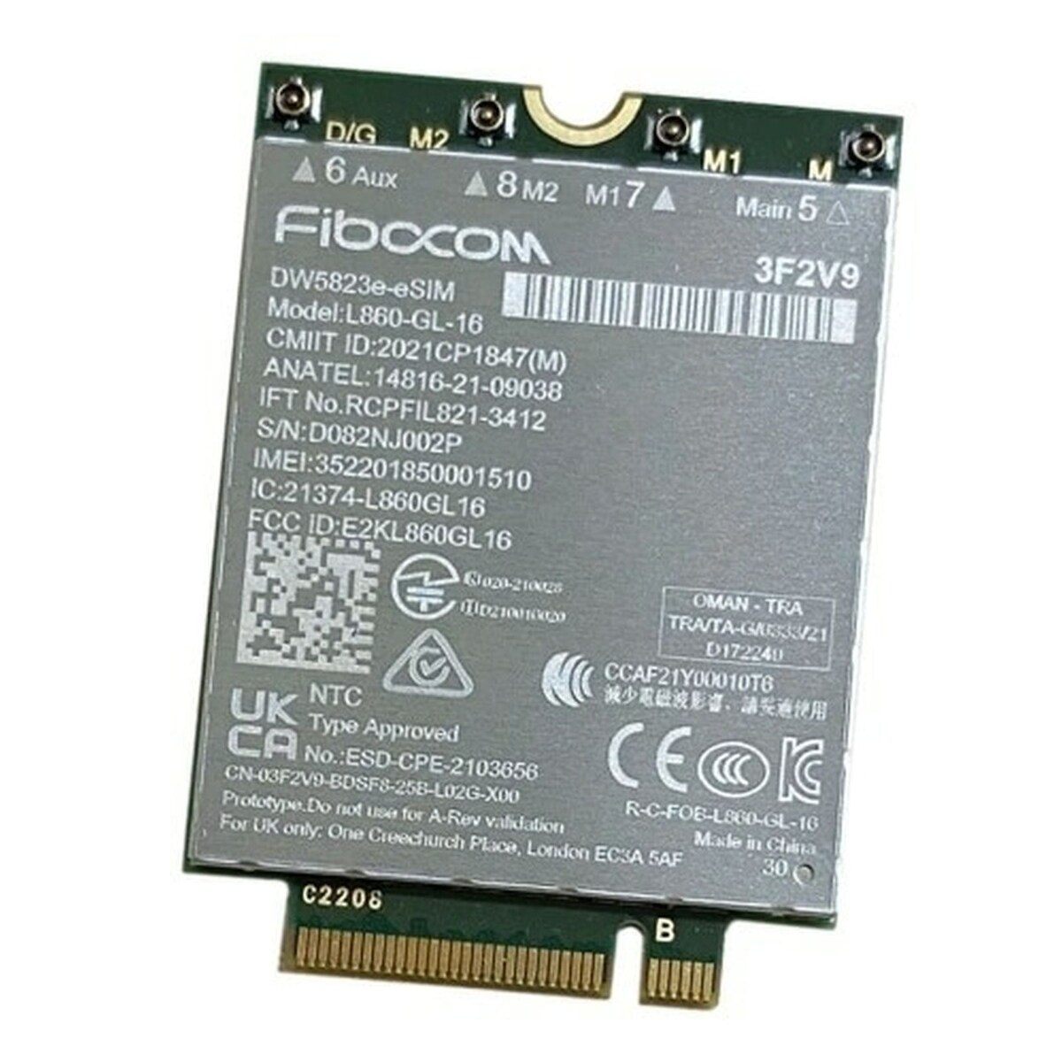 Dell Wireless 5823e - Drahtloses Mobilfunkmodem - 4G LTE - PCIe 2.0 (0YW17) Image