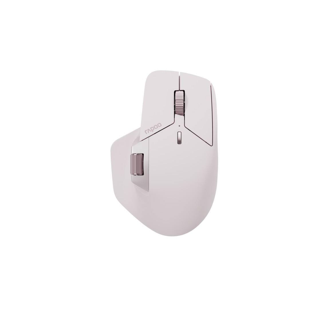 RAPOO ergonomische Maus "MT760L, Kabellose Multi-Mode-Maus", pink, B:8,1cm H:12,5cm T:4,7cm, Computer-Mäuse