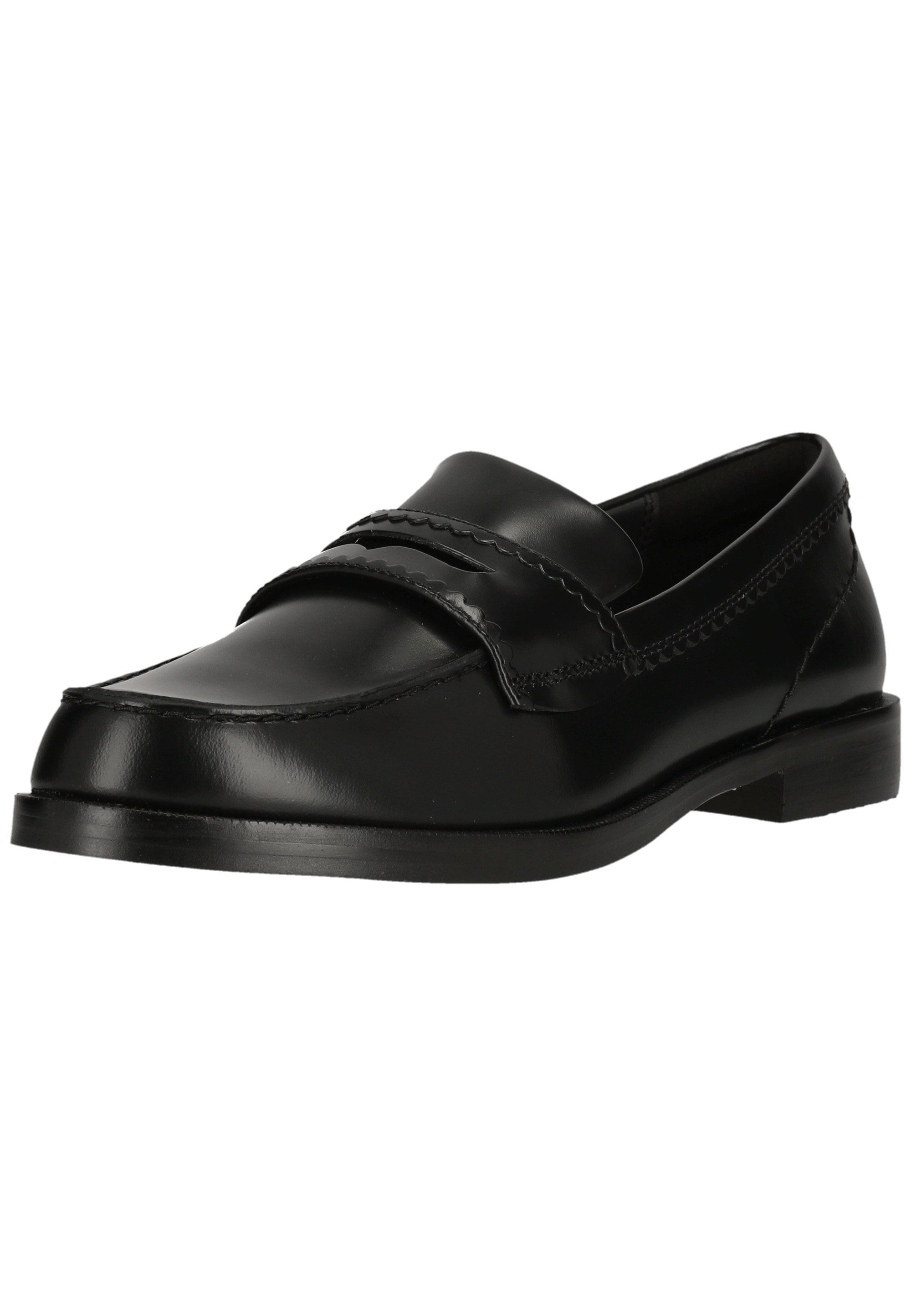 Slipper CLARKS "Straven", Damen, Gr. 38, schwarz, Leder, Schuhe Slipper, im eleganten Look mit bequemer Sohle