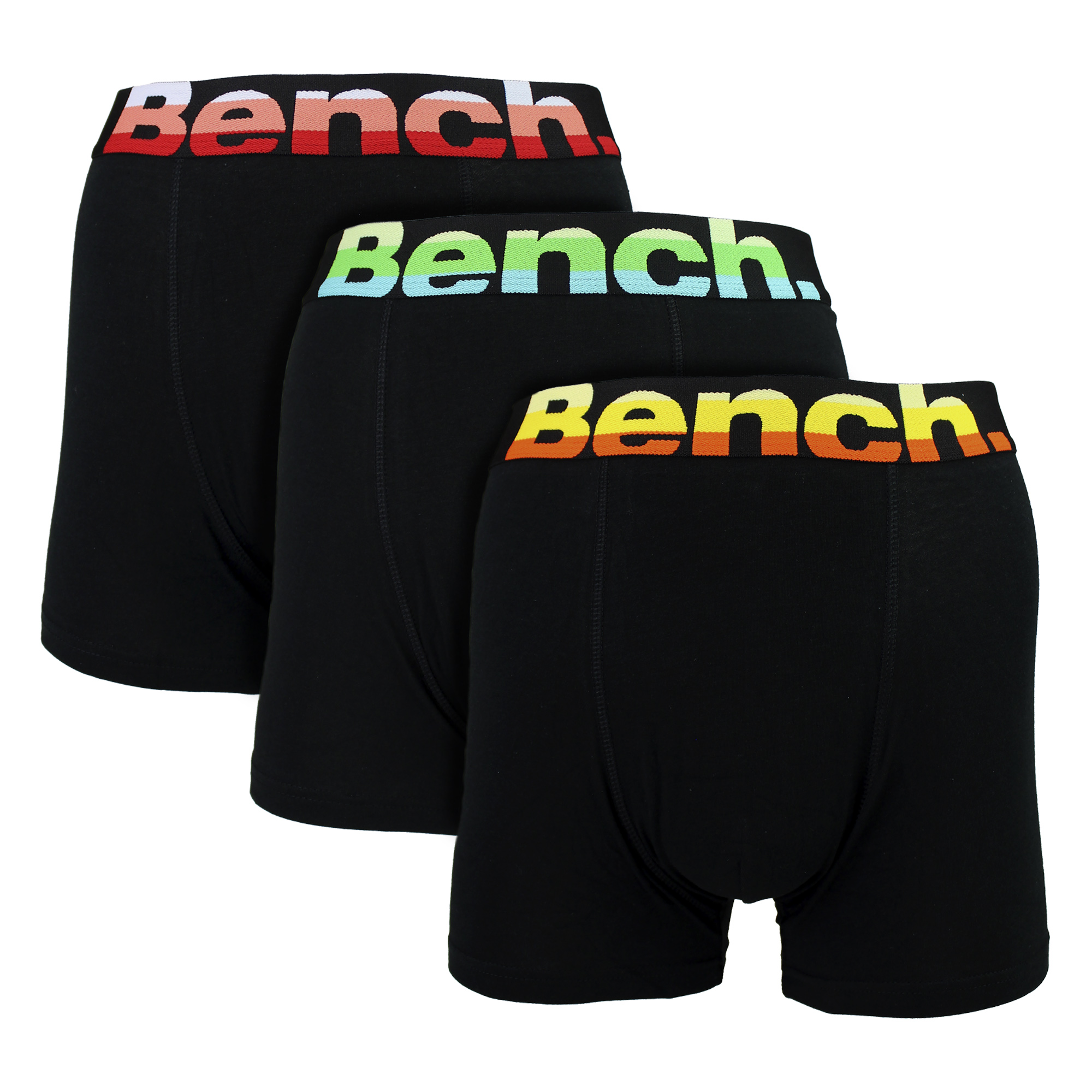 Bench 3 Pack Mens Cotton Boxers Underwear - Arnav Collection - Black - Size Large | Bench Sale | Discount Designer Brands
