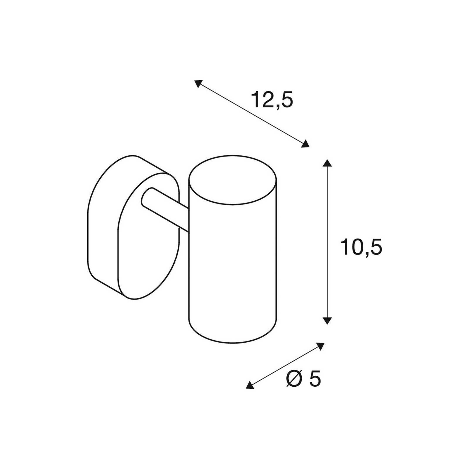 SLV LED-Wandstrahler Noblo, 3.000 K, weiß, 13 cm, Metall dimmbar, weiß / opal, für Wohn- / Esszimmer, Aluminium, Modern, LED Deckenlampe