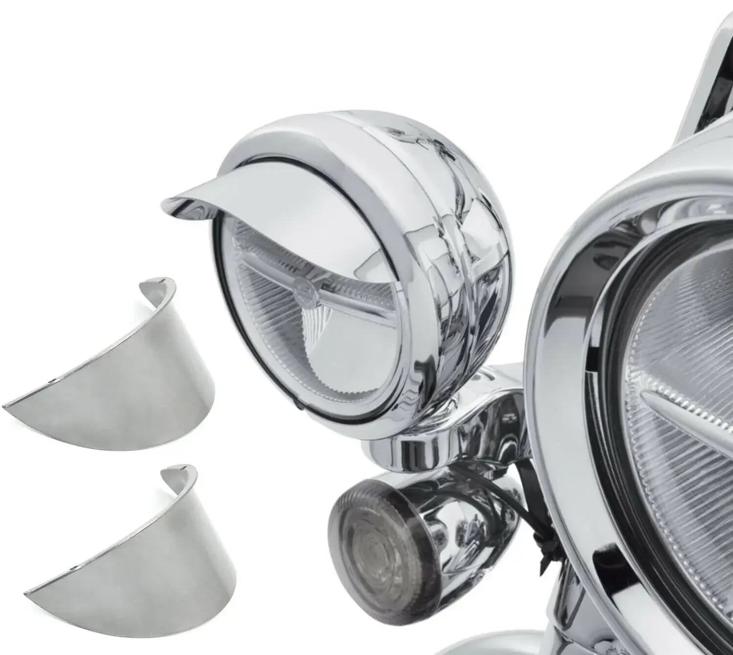 Motorradteile 1 Paar 4,5" Vorbeislampenvisier SPOTLIGHT VISOR für Harley Davidson Touring Dyna Sporst