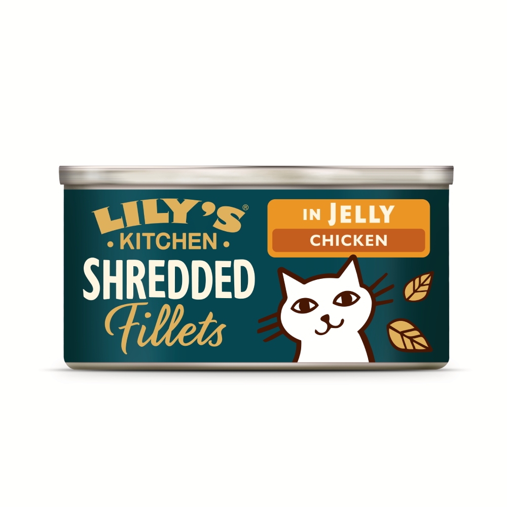 24x70g Chicken Jelly Shredded Fillets Lily's Kitchen Wet Cat Food