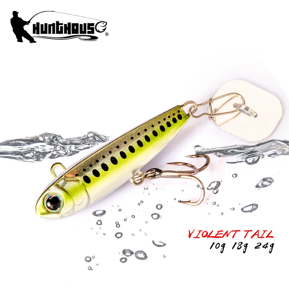 Hunthouse Löffel Jigging Köder Hard Power Schwanz Löffel Hauting Köder 10g/18g/24g Künstliche Angeln für Hecht Forelle Tackle LW807 Image