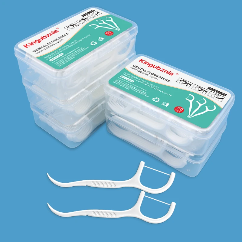 50/500 stücke Geschmack Zahnseide Sticks Minty Zahnstocher Mit Gewinde Dental Flosser Picks Sauber Zwischen Zähne Oral Hygiene Pflege Image