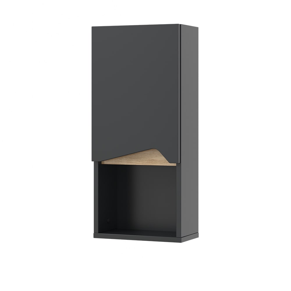 Armoire de avec porte et compartiment ouvert Anthracite 30x67cm