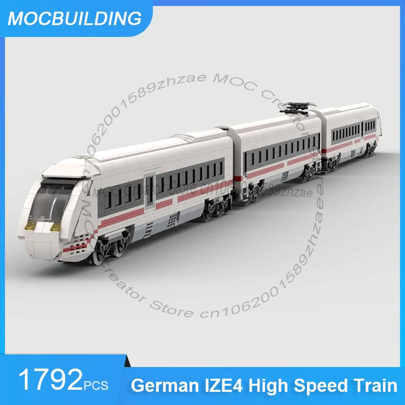 Deutsch IZE4 High Speed Zug MOC Bausteine DIY Montieren Ziegel Transport Modell Kreative Sammlung Spielzeug Geschenke 1792PCS Image